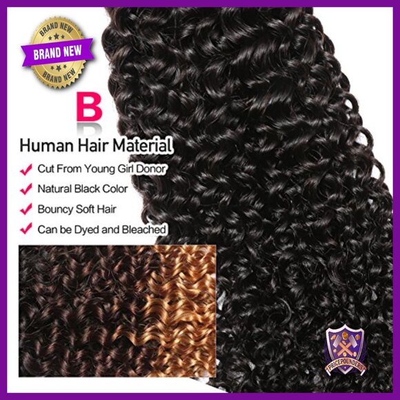 Virgin Brazilian Curly Human Hair Extensions 3 Bundles 18-22 Inch main image 6